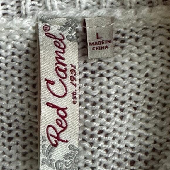 Christmas/Holiday Sweater White Fa La La Sequin Graphic Women’s Size L - Picture 4 of 6